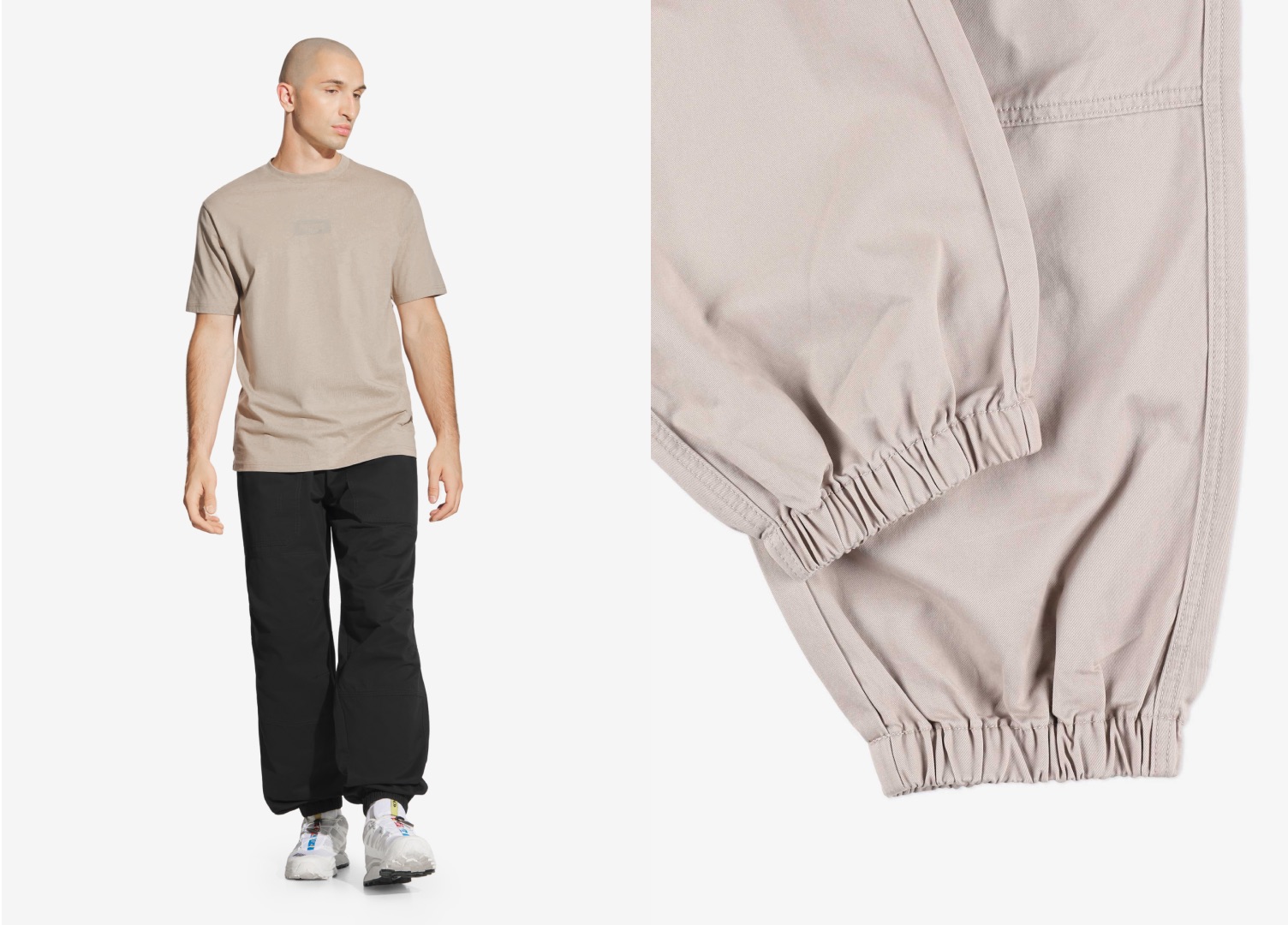 Co to joggery. Model w spodniach męskich dresowych jogger i ściągacze na nogawkach