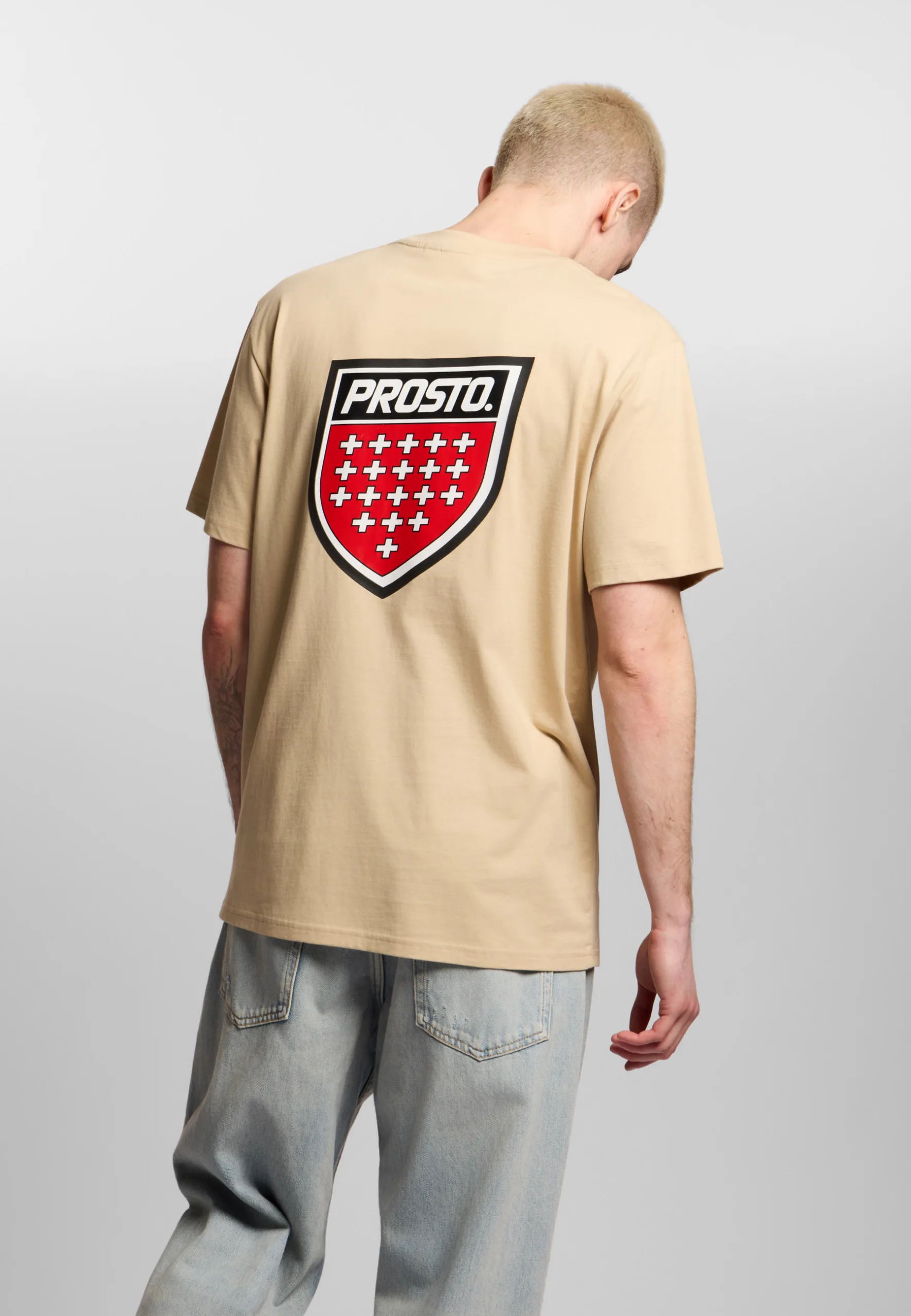 T-shirt gruba bawełna Prosto logo