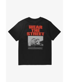 Wear The Street t-shirt oversize bawełniany męski czarny