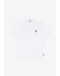 Shield t-shirt bawełniany slim biały