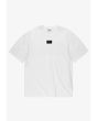 Jacquard Label t-shirt oversize męski bawełniany biały