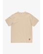 Shield Big t-shirt regular męski bawełniany beżowy