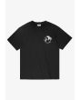 P Rim t-shirt oversize bawełniany męski czarny