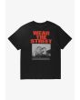 Wear The Street t-shirt oversize bawełniany męski czarny