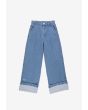 Long Pants Work spodnie jeansy damskie niebieskie