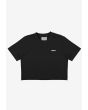 Heavyweight t-shirt bawełniany damski czarny