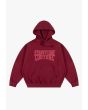 Street Couture Washed bluza z kapturem oversize męska burgundowa