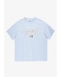 Sport t-shirt boxy męski bawełniany jasnoniebieski