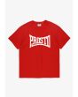 Ever t-shirt oversize męski bawełniany czerwony