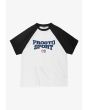 Harvard t-shirt oversize męski bawełniany biały