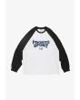 Raglan Harvard longsleeve regular bawełniany męski biały