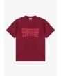 Street Couture t-shirt oversize bawełniany męski burgundowy