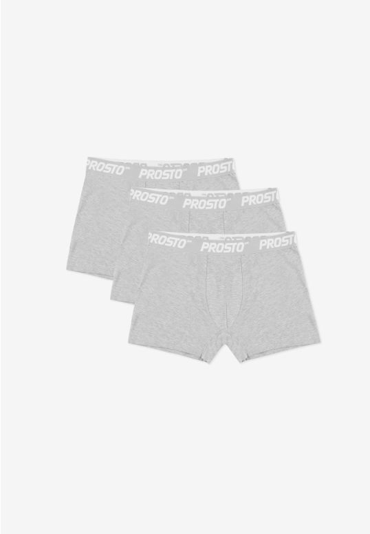 Bokserki męskie bawełniane 3-pack szare