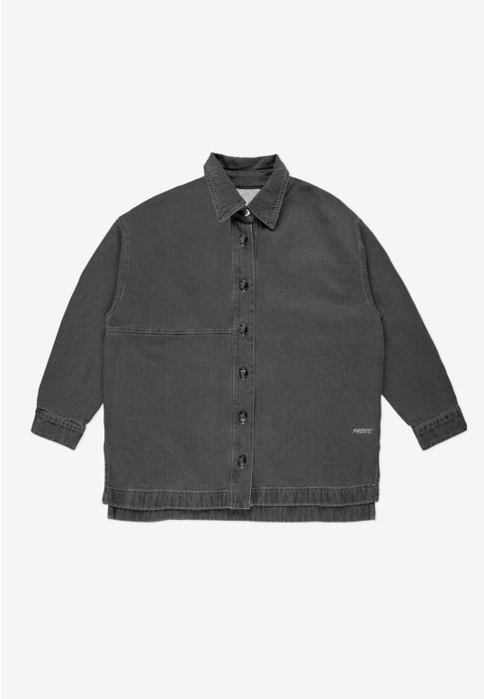 Long Shirt koszula bawełniana damska czarna