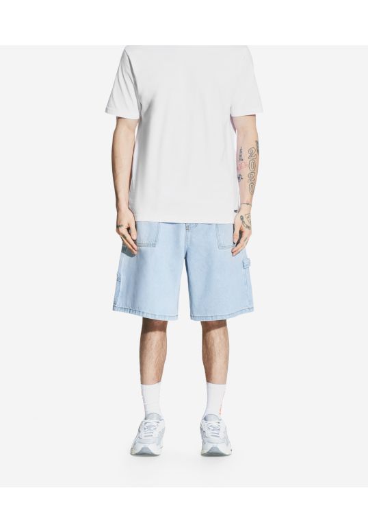 Baggy Zaxx jeansy krótkie męskie jasnoniebieskie