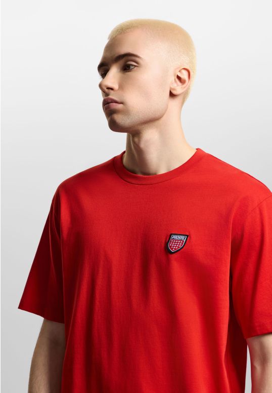 Shield Small t-shirt regular bawełniany czerwony