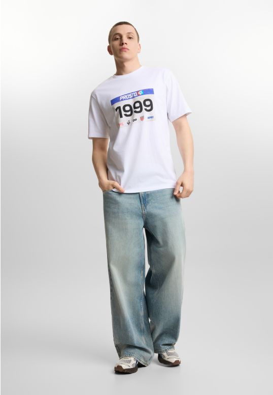 Runner t-shirt regular męski bawełniany biały