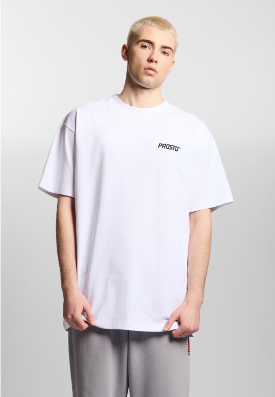 Wear The Street t-shirt oversize bawełniany męski biały