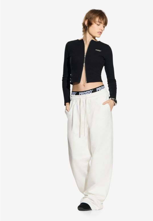 Pants Oversized spodnie dresowe damskie białe