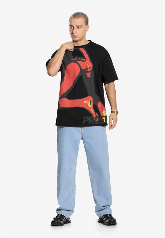 NSFW t-shirt bawełniany czarny