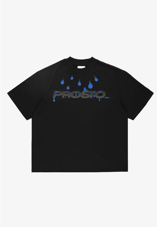 Twoje Łzy t-shirt oversize bawełniany męski czarny