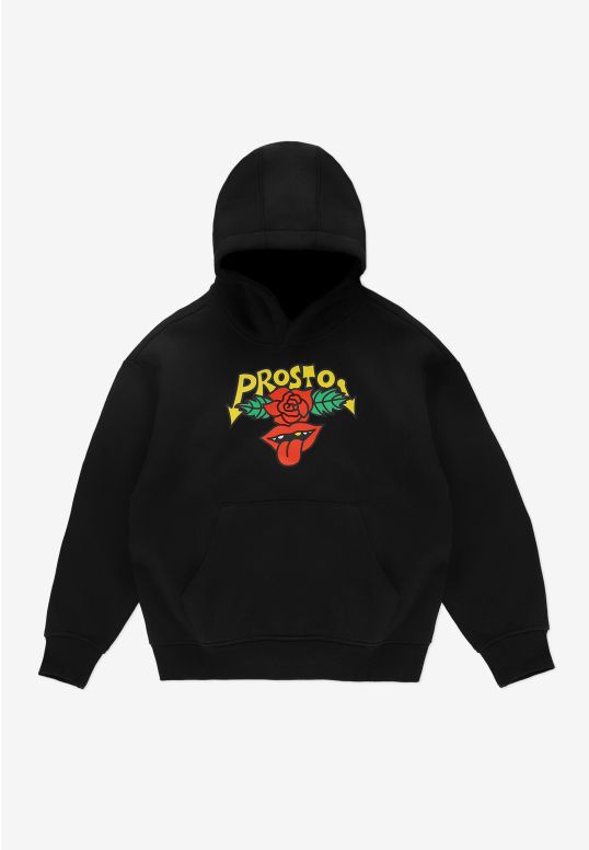 Rock bluza dziecięca z kapturem czarna