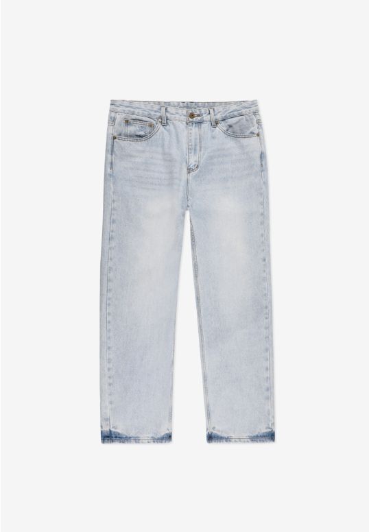 Bunker jeansy męskie regular niebieskie