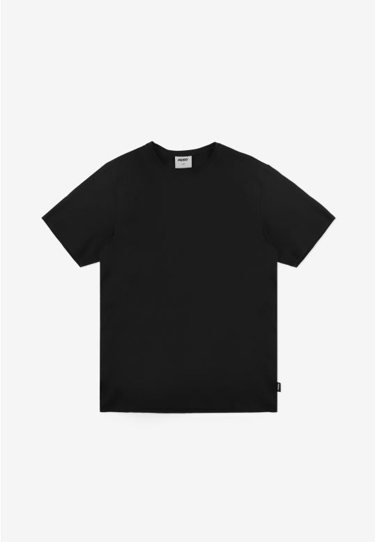 Slim t-shirt męski bawełniany czarny