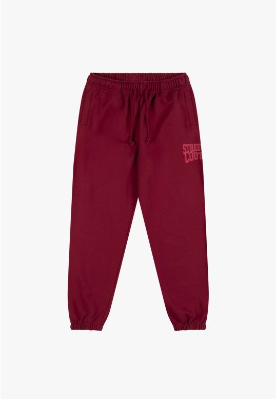 Street Couture spodnie dresowe oversize męskie bordowe