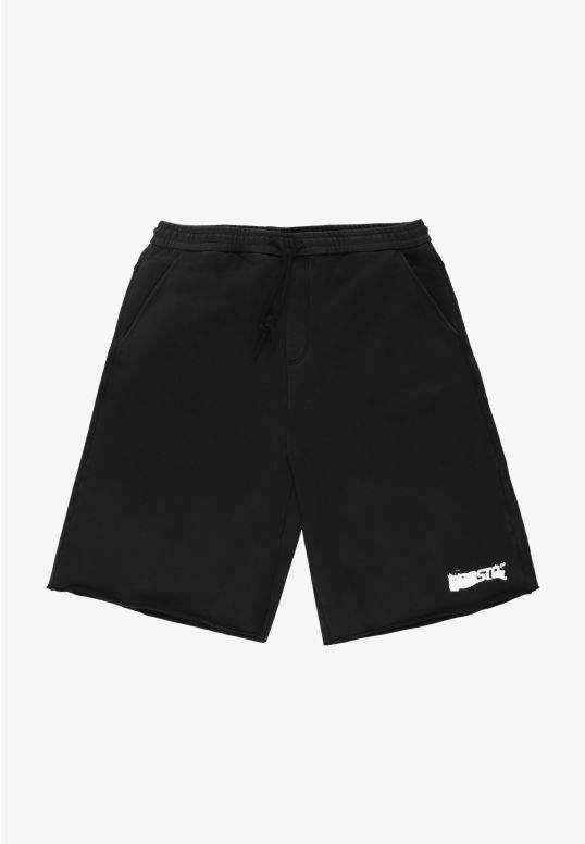 Grade sweat shorts męskie bawełniane baggy czarne