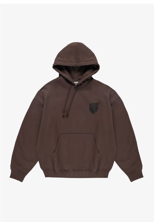 Splash Shield Mini bluza z kapturem oversize męska brązowa