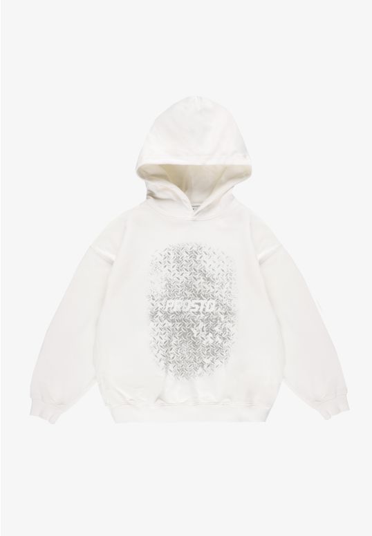 Grade bluza z kapturem oversize męska biała