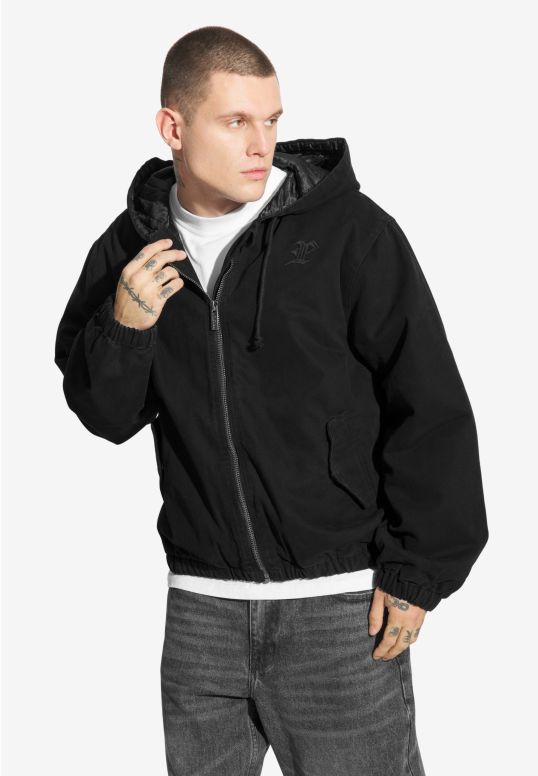 Padded kurtka z kapturem męska czarna