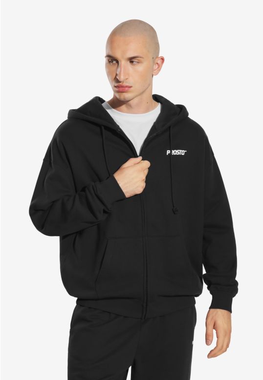 Logo bluza z kapturem męska czarna