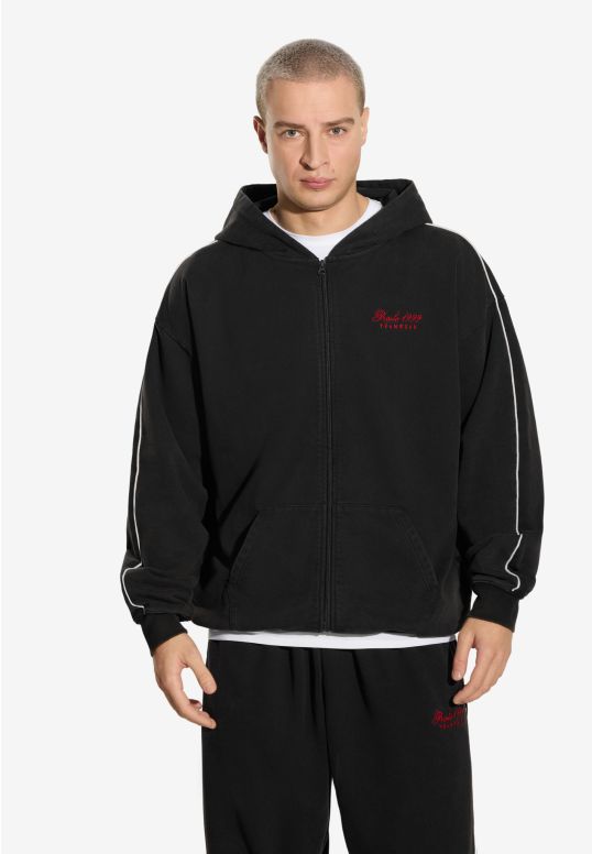 Team bluza z kapturem czarna