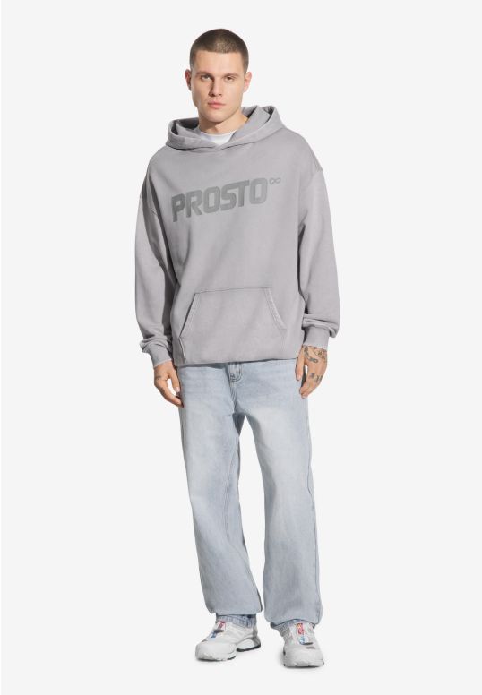 Big Log bluza męska z kapturem szara
