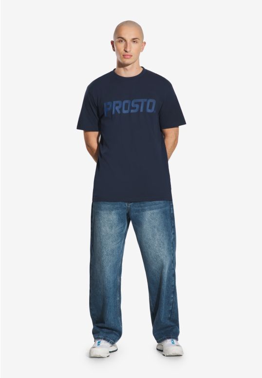 Biglog t-shirt męski bawełniany granatowy