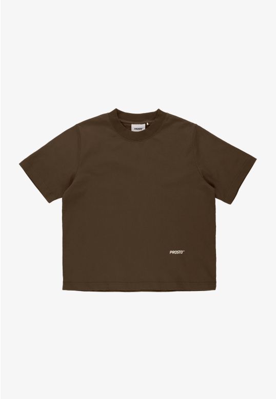 Boxing t-shirt boxy damski brązowy