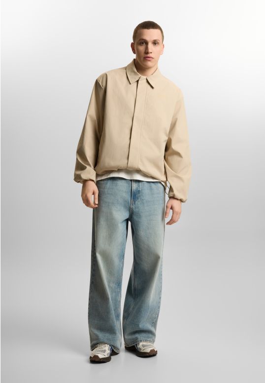 Jacket Splash kurtka oversize męska beżowa