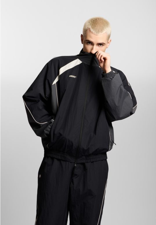 Tracktop kurtka oversize męska czarna
