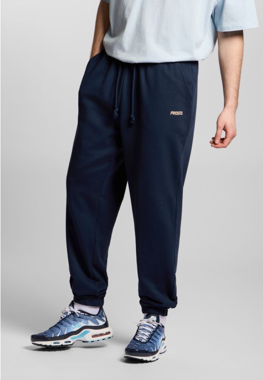 Big Log spodnie dresowe regular męskie bawełniane granatowe