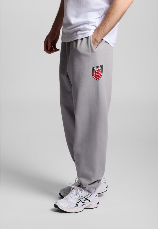 Shield Big spodnie dresowe oversize bawełniane szare