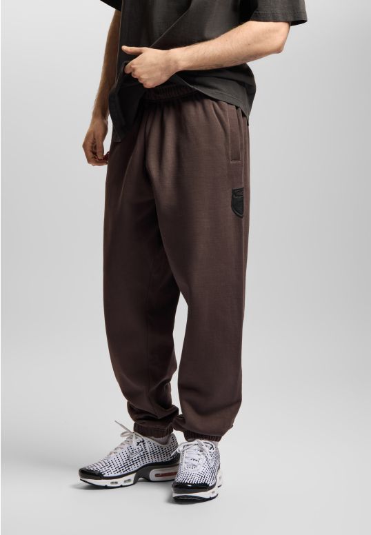 Splash Shield spodnie dresowe oversize męskie brązowe