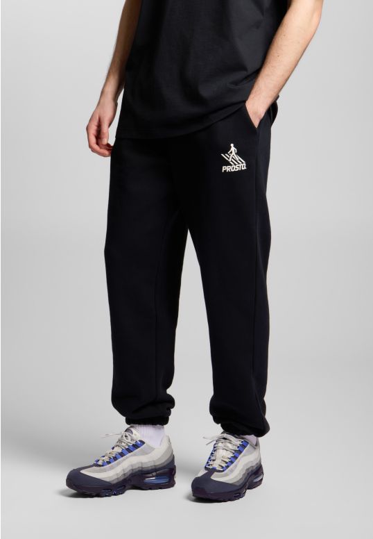 Crossing spodnie dresowe regular męskie czarne