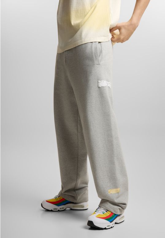 Tape spodnie dresowe baggy męskie szare