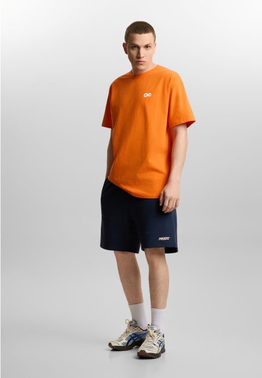 Infinity krótkie spodenki dresowe regular męskie granatowe