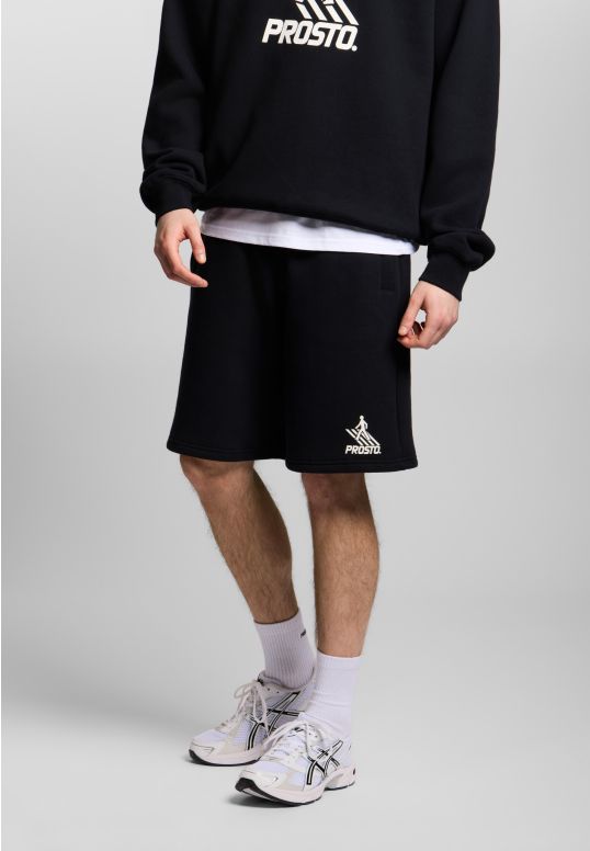 Crossing krótkie spodenki regular męskie czarne 