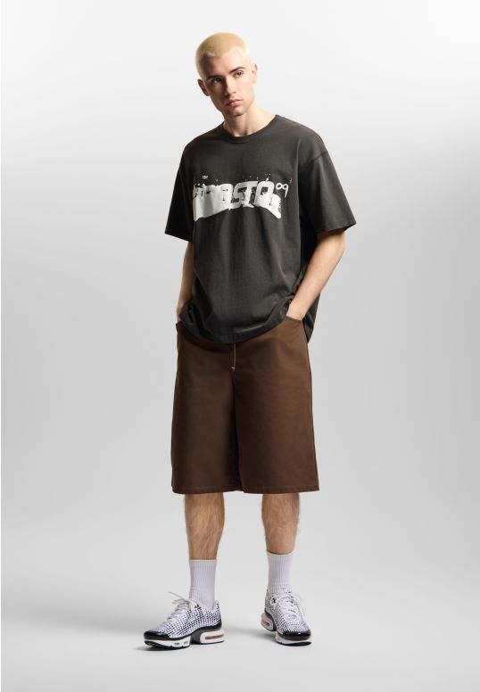 Reverse krótkie spodenki baggy męskie brązowe