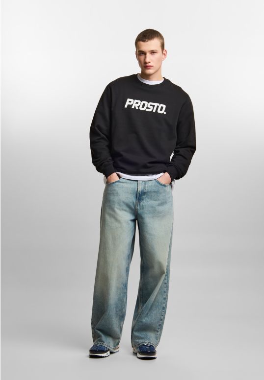 Old Logo bluza bez kaptura regular męska czarna