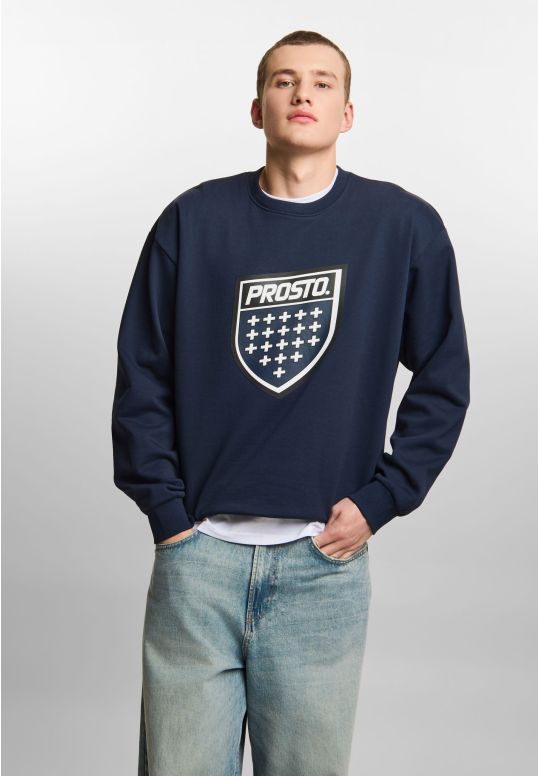 Shield Big bluza bez kaptura oversize męska granatowa